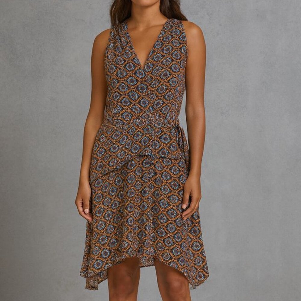 Derek Lam 10 Crosby Silk Medallion Mini‎ Dress 2